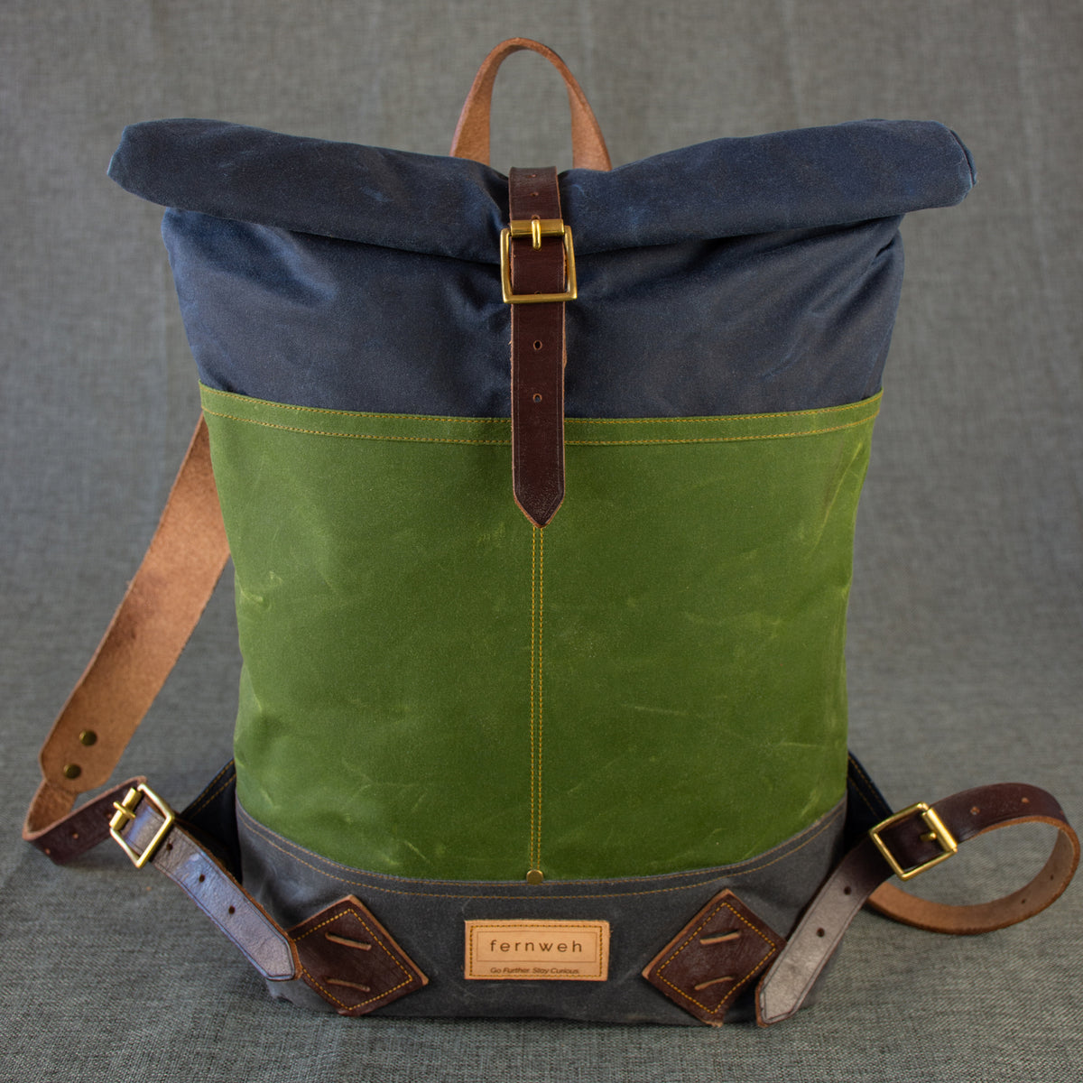 Lismore waxed shop canvas backpack