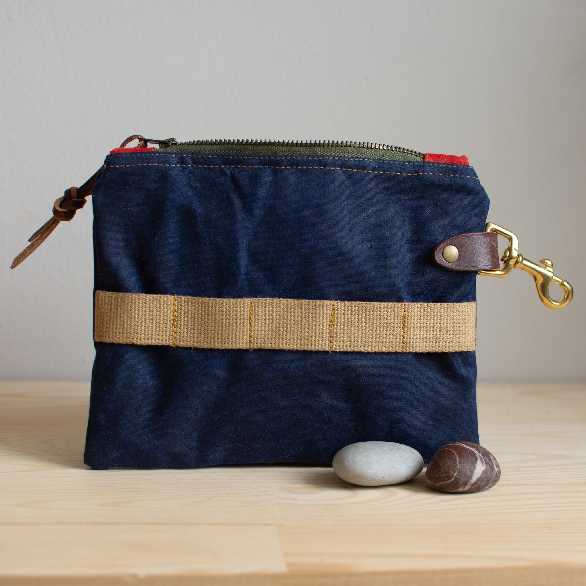 Zero Waste MEALL Adventure Pouch -  Navy Heavyweight Waxed Cotton