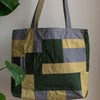 Zero Waste Slouchy "Forvie" Tote - Lichen/Green/Grey